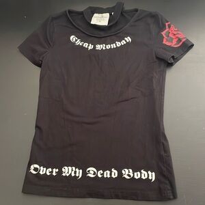 Y2K cheap Monday black tee size S